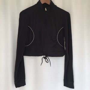 Black Cropped Sporty Jacket
